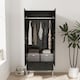 image 6 of Malmo 2 Door 2 Drawer Wardrobe with Scandi Legs Cupboard Hanging Rail 180cm | Multi | Grey Black | 1