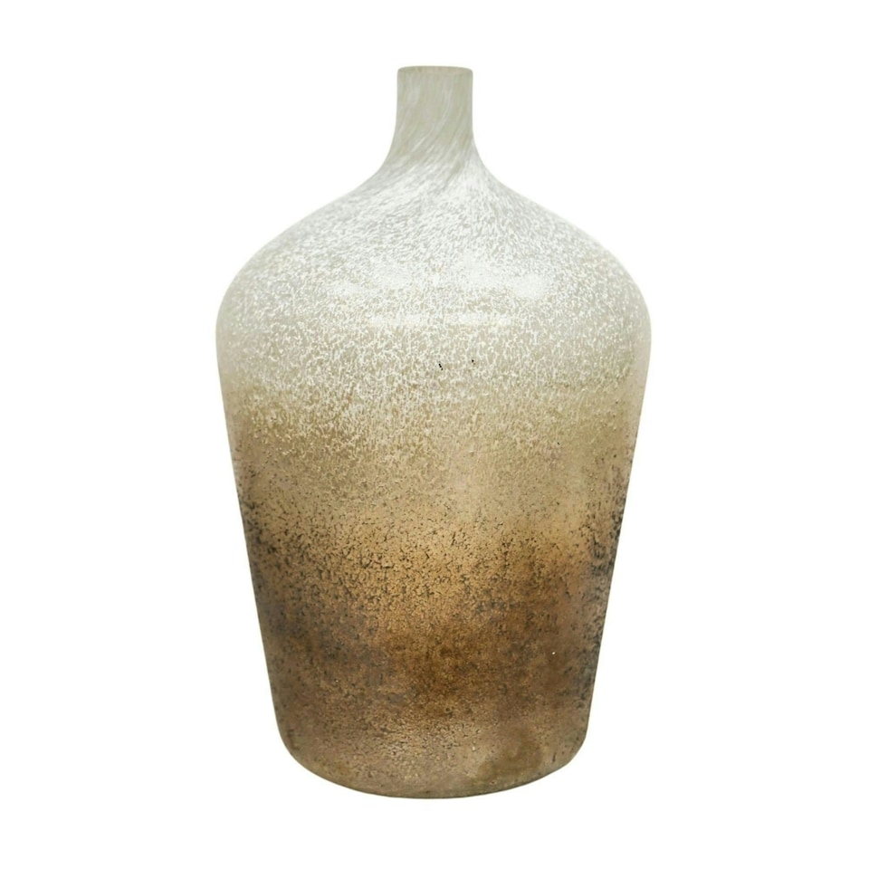 image 1 of Verre Stem Frosted Vase Blue