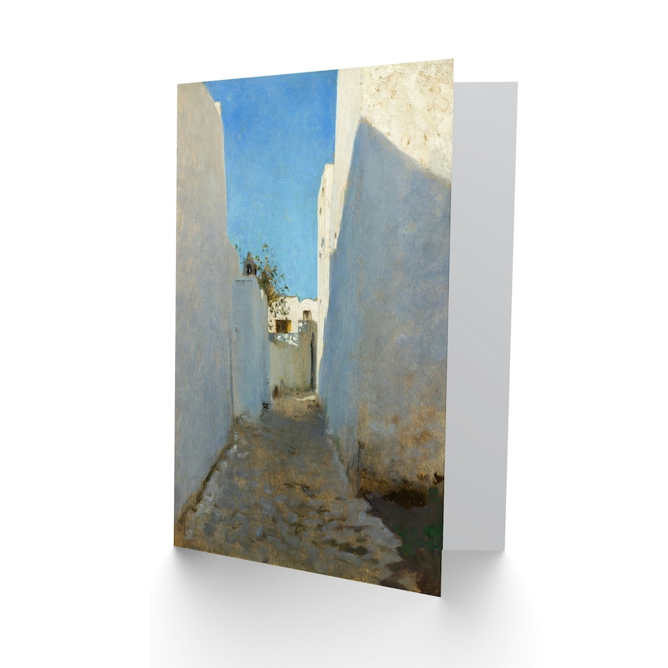 image 1 of John Singer Sargent Art Card A Moroccan Street Scene
