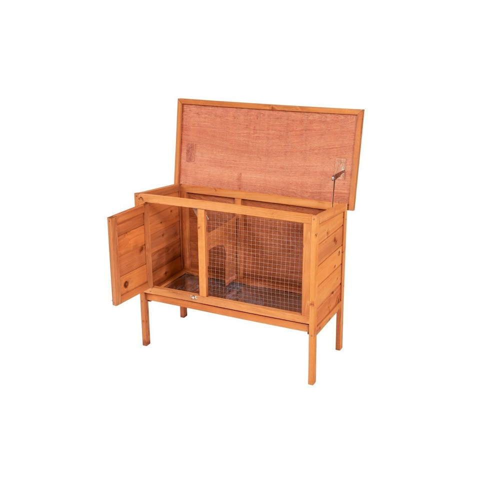image 1 of Oypla Single Rabbit Hutch 820x390x700mm