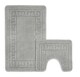 image 1 of Velosso Greek Key Bathmat Set - Antislip | Silver
