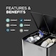 image 6 of DMD 30L Stainless Steel Recycling Bin, 2 x 15L Removable Plastic Recycling Buckets | Silver | Silver