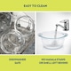 image 7 of Borosil Deep Round Glass Casserole with Lid (1.2 Litre), Transparent, Oven & Microwave Safe Serving Bowl