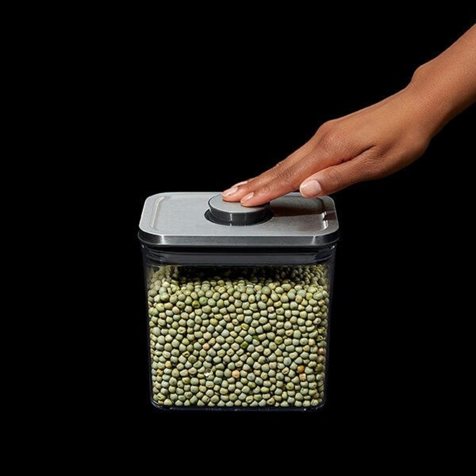 image 1 of OXO Good Grips Steel POP Big Square Short 2.6L Storage Container
