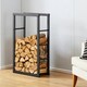 image 5 of Wide Indoor Black Firewood Log Rack