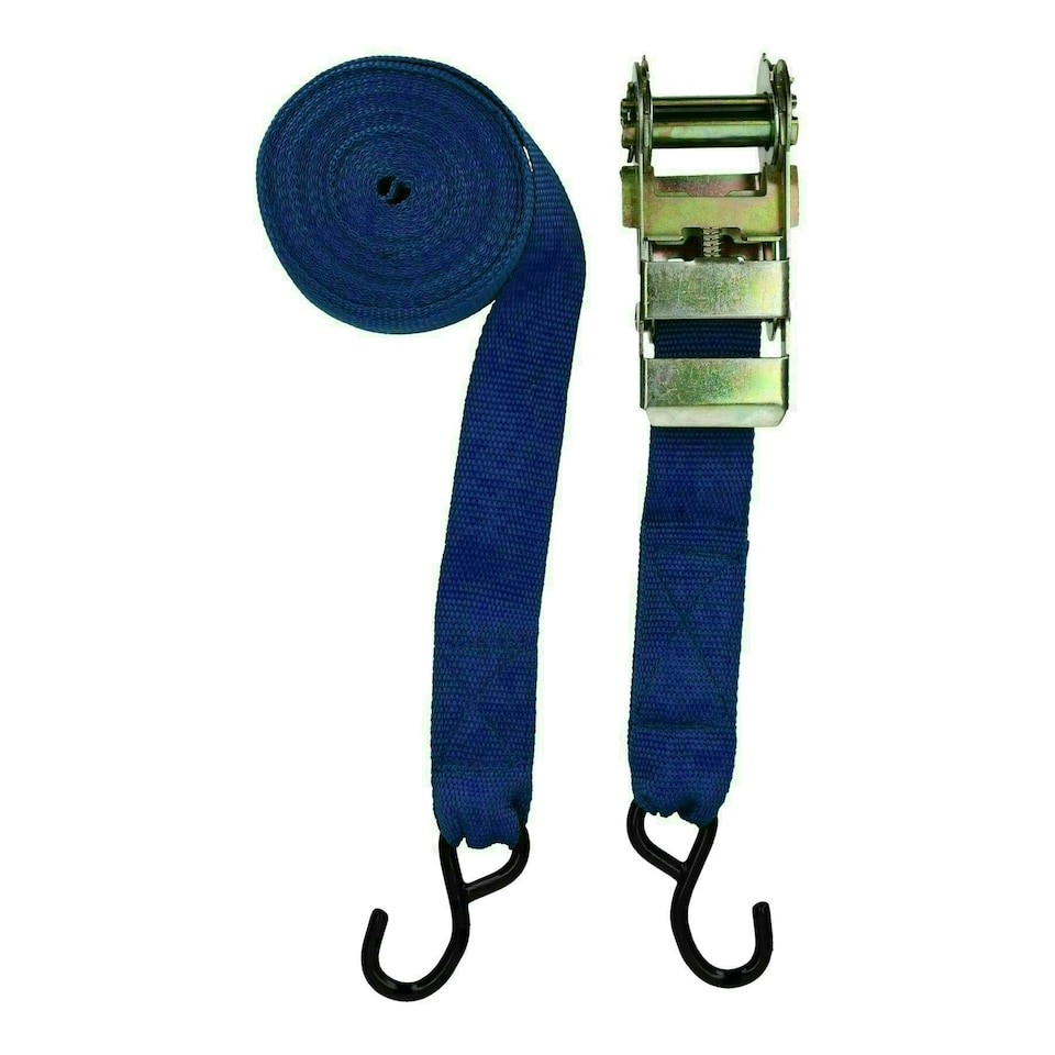 image 1 of Trailer Car Recovery Trailer Ratchet Lashing Tie Down Strap 750kgs 30ft x 50mm