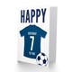 image 2 of Football Strip Kit Dark Jersey Top Age 7 Year Old Child Kids 7th Birthday Card