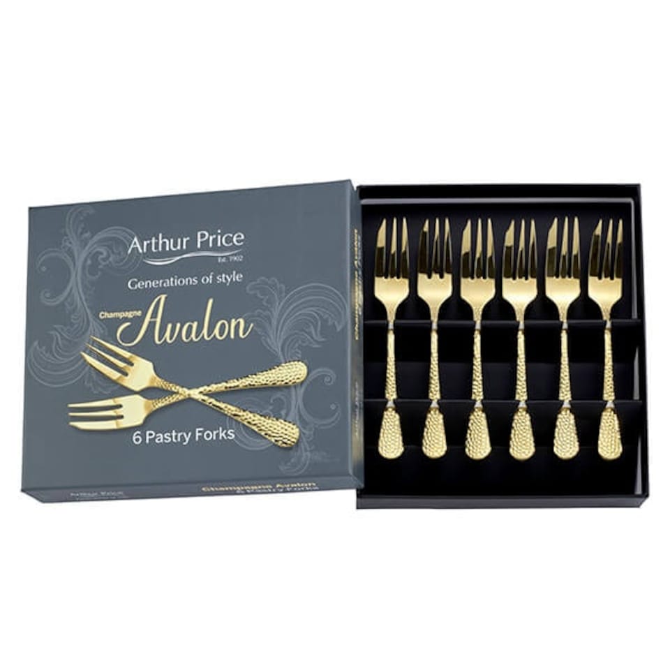 image 1 of Arthur Price Champagne Avalon Box of 6 Pastry Forks
