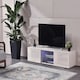 image 1 of MDA Designs Auriga White Modern TV Cabinet for Flat TV Screens of up to 65" Entertainment Unit with Shelves and Built-in Blue LED Lights White