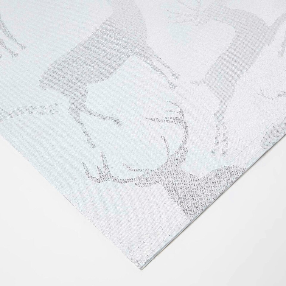image 1 of Homescapes Silver Stag Christmas Placemats - Set of 2