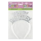 image 2 of Unique Party Prismatic Happy Birthday Tiara - White/Silver - One Size One Size