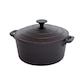 image 2 of Oypla 4L Cast Iron Non Stick Casserole Dish Pan with Lid Black