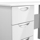 image 5 of Holborn 3 Drawer Desk in White Gloss & White Matt (Ready Assembled) | White | White Gloss & White Matt