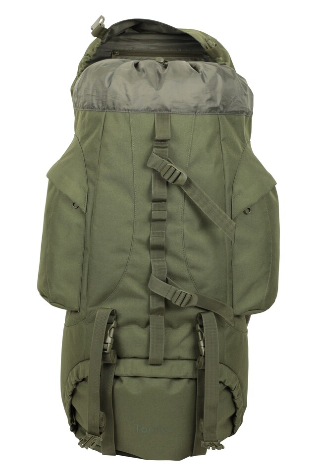 image 1 of Mountain Warehouse Tor 65L Rucksack Adjustable Back Water Resistant Hiking Backpack