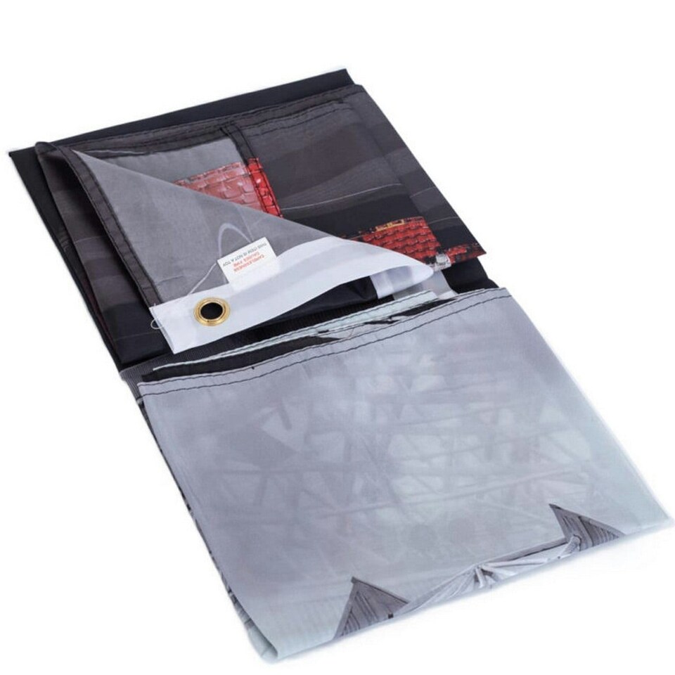image 1 of Manchester United FC Old Trafford Flag - Black/Red/Yellow - 91cm x 152cm