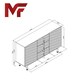 image 7 of White Sideboard with Diamond Pattern Fronts and Gold Legs – 140cm White