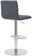 image 4 of Deluxe Aldo Bar Stool - Charcoal Grey, Weighted Base, Adjustable Swivel Seat