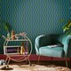 image 5 of Envy Making Waves Neon Nights Blue Stripe Wallpaper Green | Green