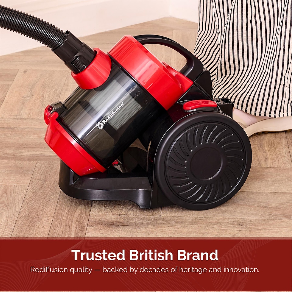 image 1 of Rediffusion Multi Cyclonic Bagless Vacuum Cleaner Red