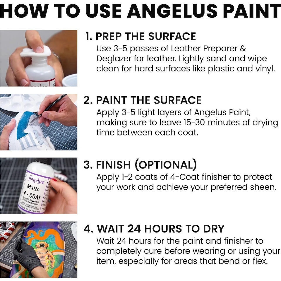 image 1 of Angelus Collection Edition Acrylic Leather Paint - Special Colours 1oz | Red | Infrared