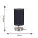 image 3 of ValueLights Pair Francis Brushed Chrome Touch Table Lamps Navy Shades & Bulbs