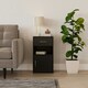 image 8 of 1-Drawer 1-Door Wooden Bedside Table White | Unit Colour: White