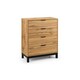 image 2 of Premier Oak-Effect Drawer Chest - 4 Drawer