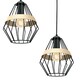image 3 of Milagro Pendant Lamp Cliff Black 3XE27