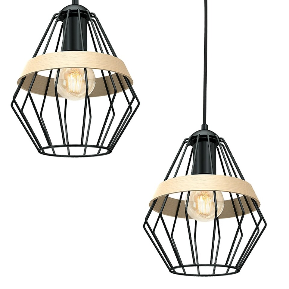 image 1 of Milagro Pendant Lamp Cliff Black 3XE27