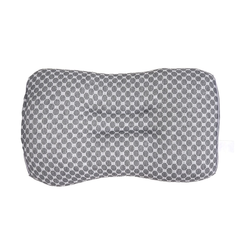 image 1 of Living and Home Knitted Sleep Support Pillow, Breathable Design- Grey,2Pcs | Grey