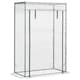 image 1 of Outsunny 100 x 50 x 150cm Greenhouse w/ Zipper Roll-up Door Outdoor