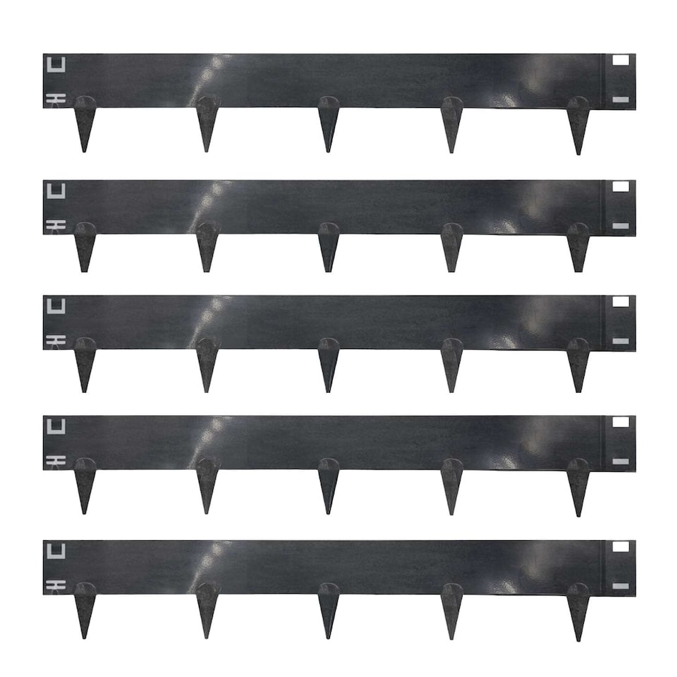 image 1 of 5 x Metal Garden Lawn & Border Edging - Face Height 6.5cm