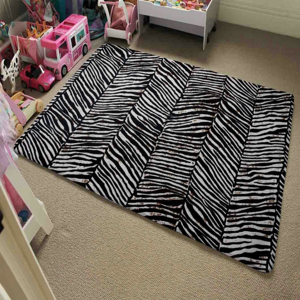 image 1 of Geometric Snake Skin & Patterns (Rug) Black | Small: 60x110cm