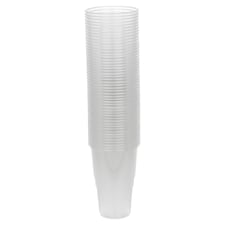 568ml Clear Strong Plastic Full Pint Glasses Disposable Reusable Party Cups | Clear | Clear | 100 Cups