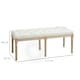 image 3 of HOMCOM End of Bed Bench, Upholstered Bedroom Bench, Cream White