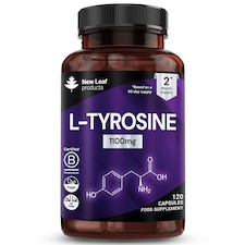 New Leaf L-Tyrosine Capusles - 1100mg P/S - 120 Vegan Amino Acid Supplemenys