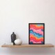 image 2 of Abstract Pastel Waves Pink Yellow Red Acrylic Black Framed Wall Art Print A4