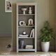 image 5 of Vida Designs Arlington 4 Tier Bookcase Shaker Style Display Storage, Grey & Oak