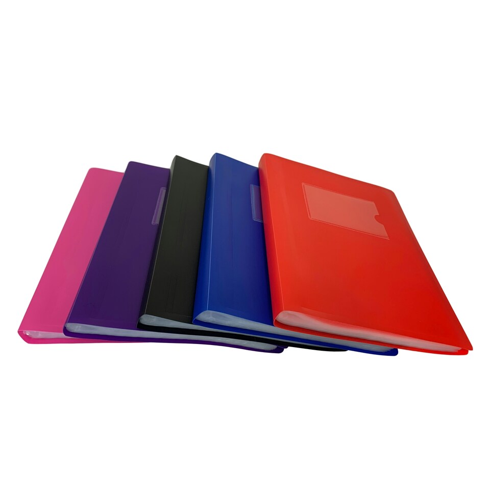 image 1 of A5 Black Flexible Cover 100 Pocket Display Book