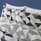 image 2 of OHS Abstract Shapes Reversible Print Soft Duvet Cover Bedding Set, King - Monochrome Multi | Monochrome | King