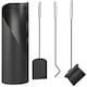 image 1 of Outsunny 4 PCS Fireplace Companion Set, Metal Fireside Companion Set, Black