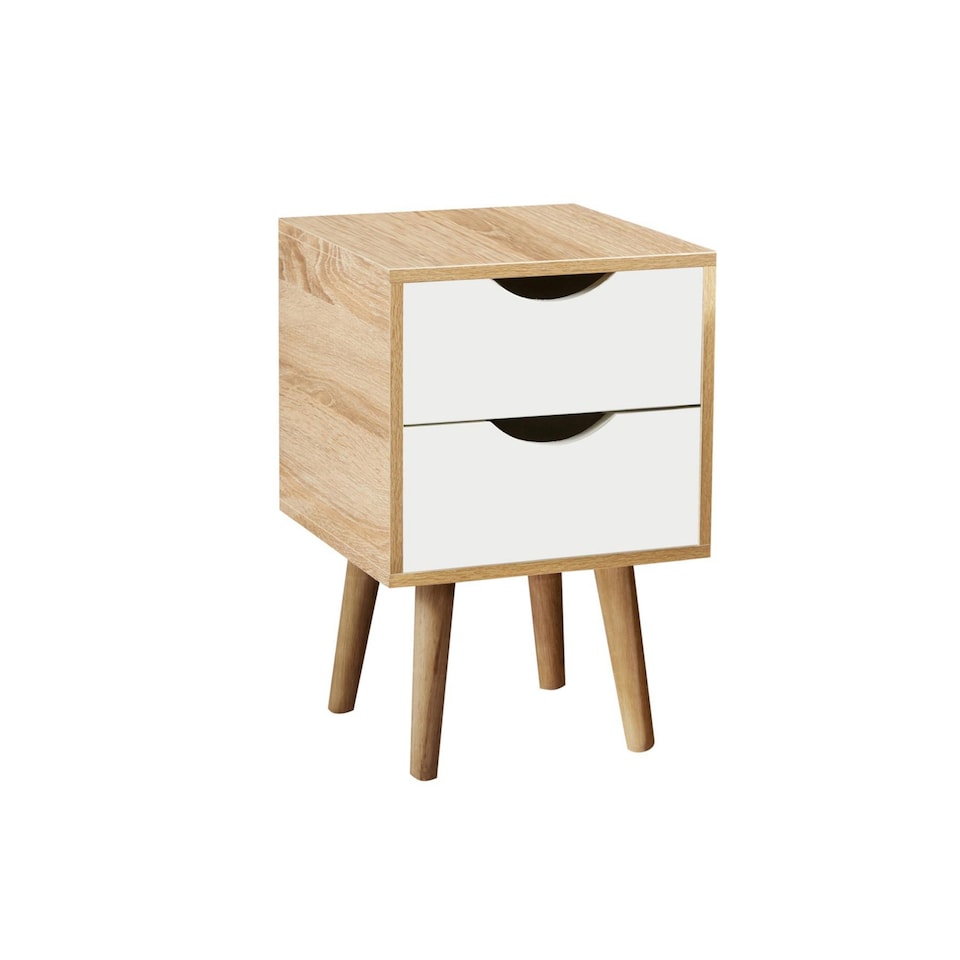 image 1 of Bedside Table Nightstand Compact Design 2 Drawers