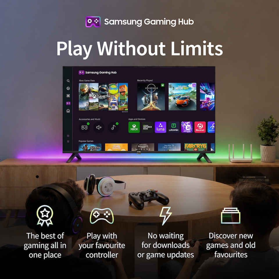 image 1 of HYE 43" Inch 4K LED Tizen OS WiFi Frameless Smart TV - 43UHDS2008