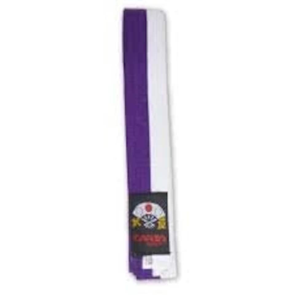 KARATE BELT(2 COLOUR) JUNIOR - PURPLE/WHITE - Cartasport - KB2JP