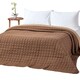 image 1 of Homescapes Cotton Quilted Reversible Bedspread Chocolate Mink Brown - 200 x 200 cm | Brown
