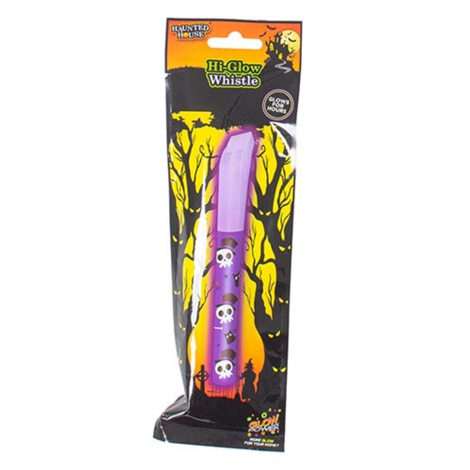 image 1 of Skull Purple Halloween Hi-Glow Whistle
