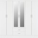 image 9 of Nevada 6 Door 2 Drawer Mirrored Wardrobe Brown | Sonoma Oak