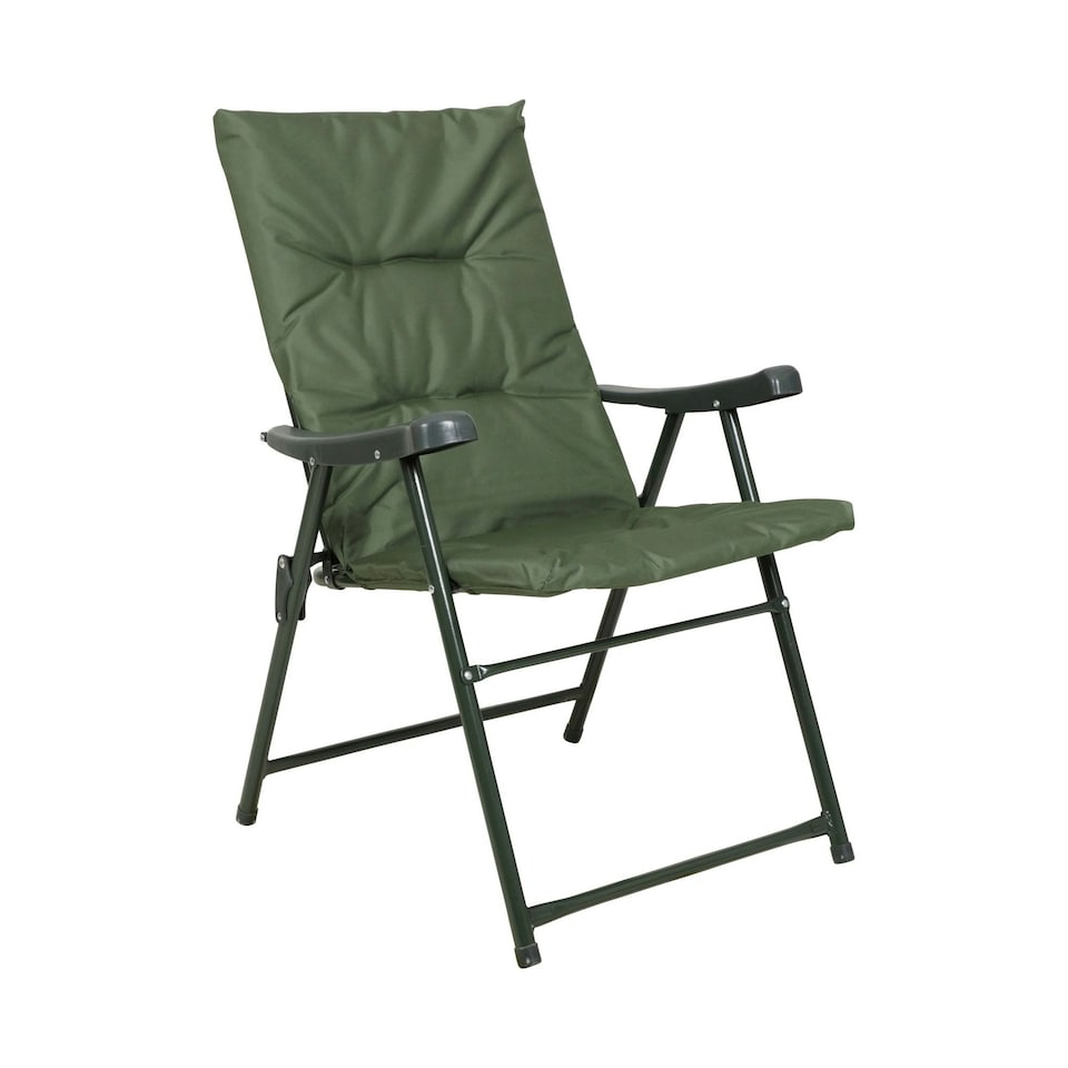 Mountain Warehouse Padded Folding Chair - Khaki Green - One Size