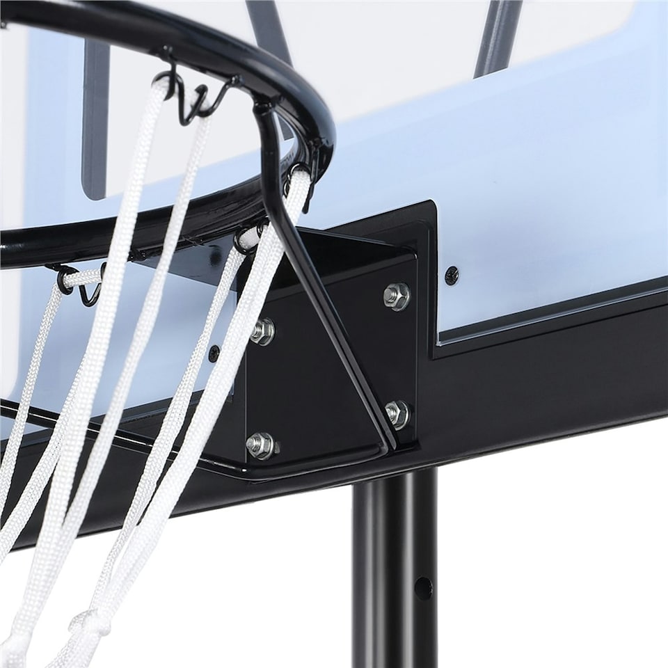 image 1 of Yaheetech 2.19-2.79M Height-Adjustable Basketball Hoop System Black
