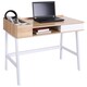 image 1 of HOMCOM Computer Desk PC Workstation Storage Unit Metal Frame Home Office Study